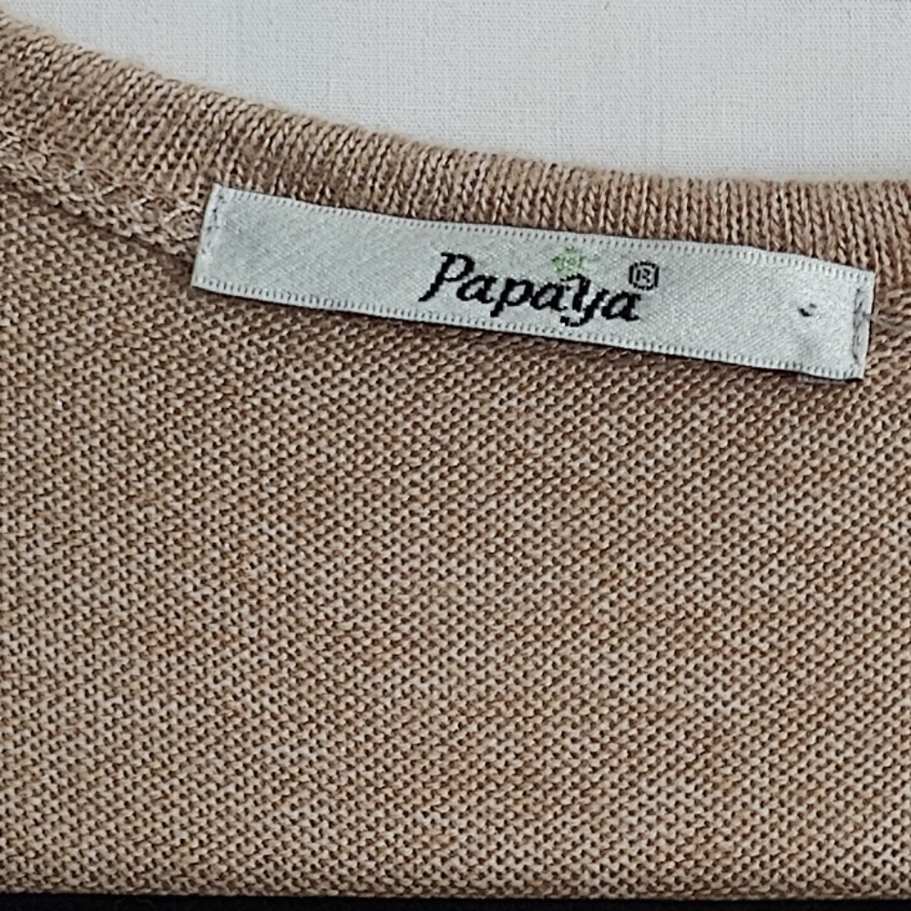 Papaya Long Cardigan - Beige - Size L - Picture 5 of 6